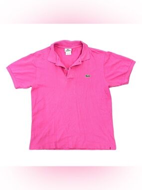 Lacoste Hot Pink Polo with Signature Crocodile Tag